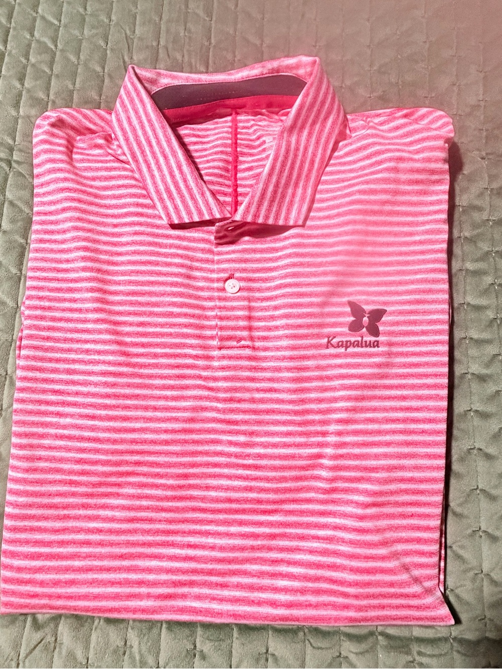 Nike Tiger Woods Collection golf polo, Kapalua logo Maui pink red size large